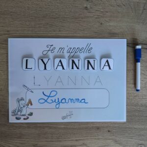 Prénom interactif personnalisable + feutre effaçable