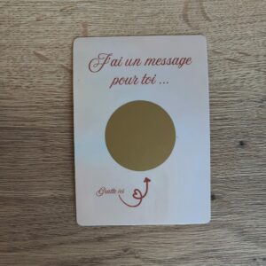 Cartes à Gratter « Message Secret » – La carte magique